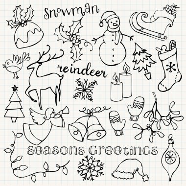 Christmas simgeleri doodles