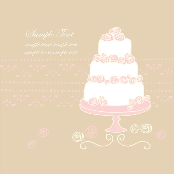 Pastel para invitaciones de boda — Vector de stock