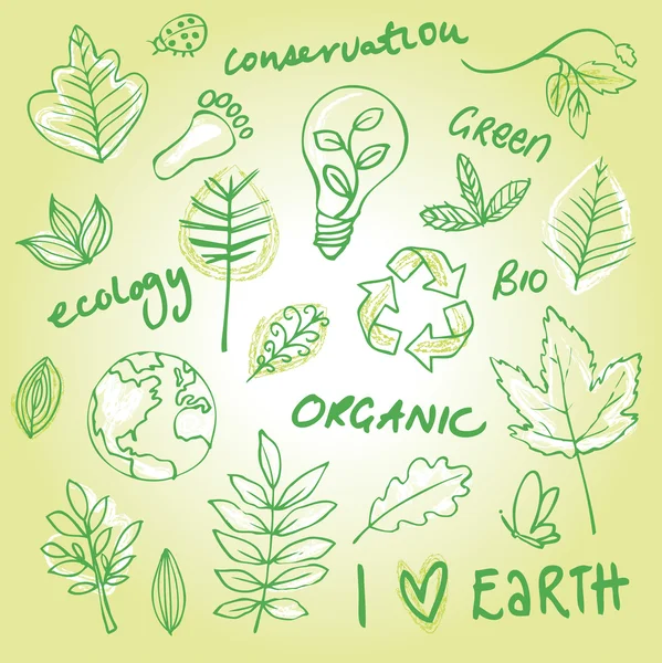 Ecología y Medio Ambiente — Vector de stock