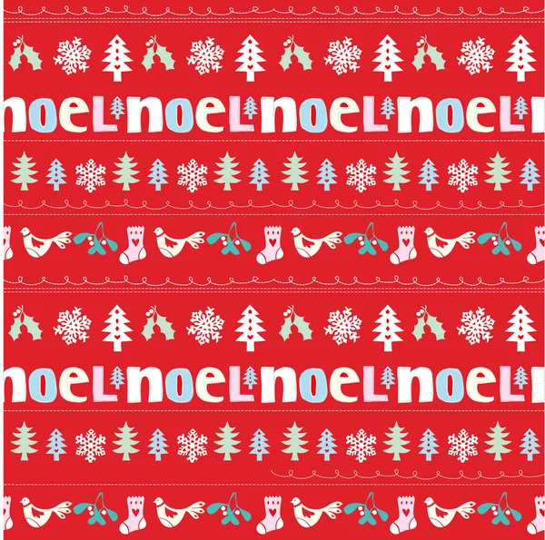 Kerstmis noel patroon — Stockvector