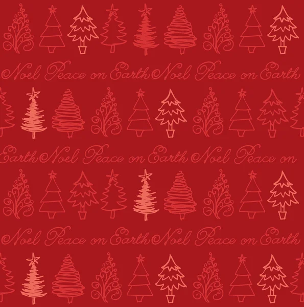 Christmas trees in row — Stock Vector