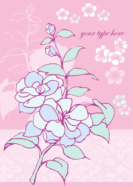 Flor de rosa — Vector de stock