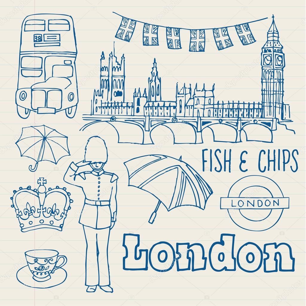 London icons doodles
