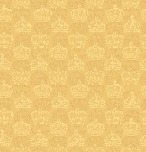 Couronnes jaunes motif — Image vectorielle