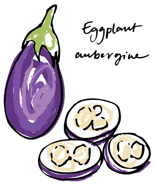 Aubergines — Image vectorielle