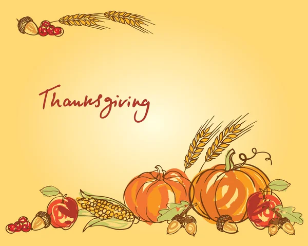 Thanksgiving hösten bakgrund — Stock vektor