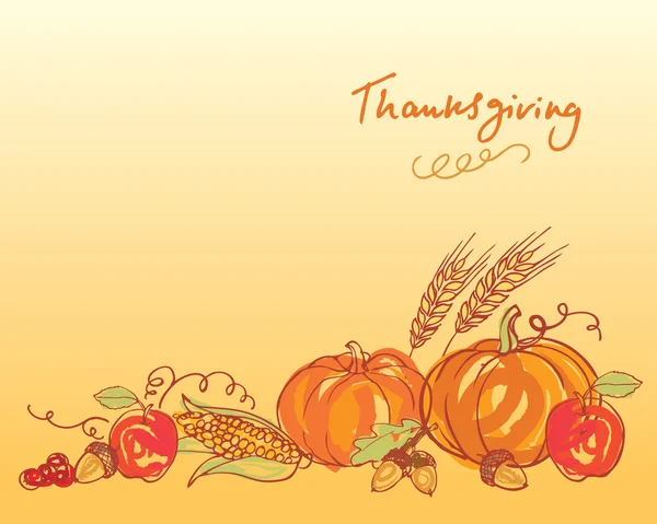 Thanksgiving herfst achtergrond — Stockvector