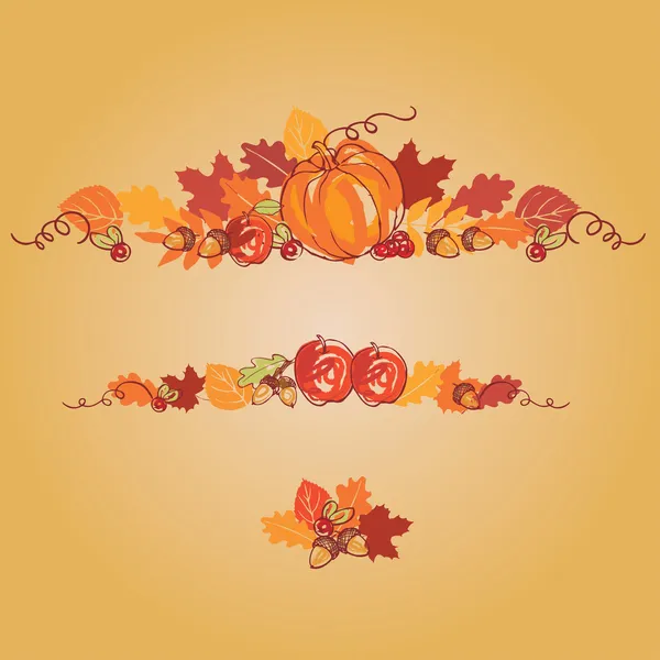 Thanksgiving autumn background — Stock Vector