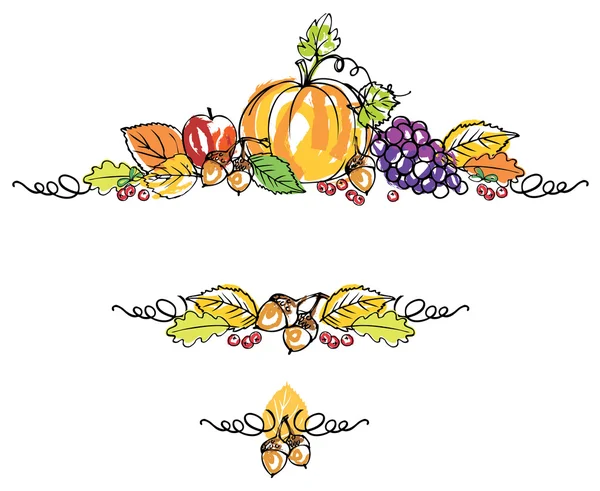 Thanksgiving autumn background — Stock Vector