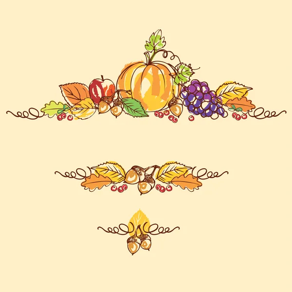 Thanksgiving automne fond — Image vectorielle