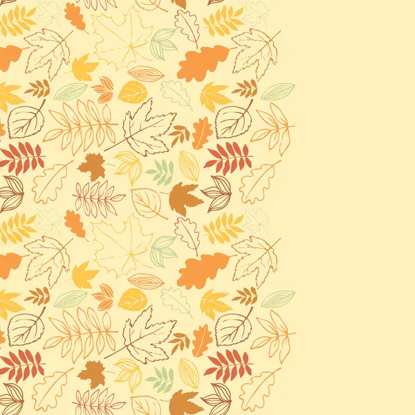 Hojas de otoño fondo — Vector de stock