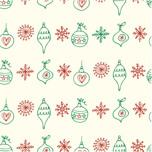 Christmas balls seamless pattern — Stock Vector