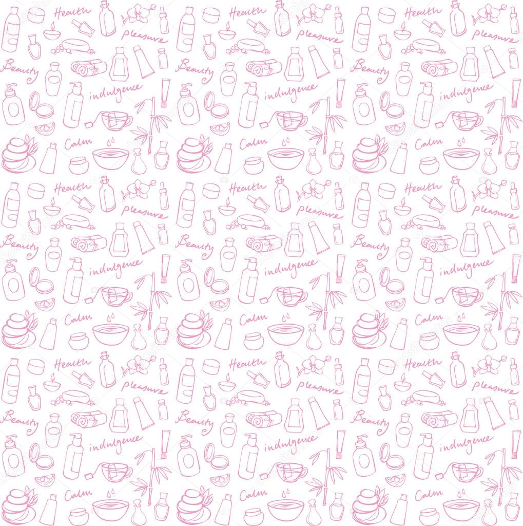 Health Beauty And Cosmetics Background Stock Vector C Omw 48659903