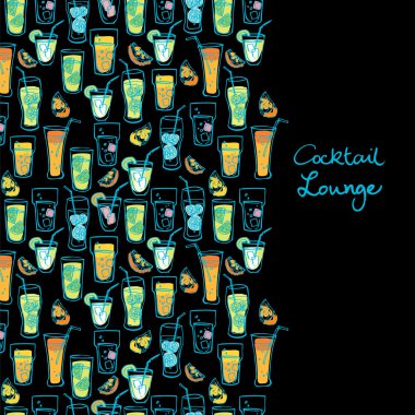kokteyl içki illüstrasyon