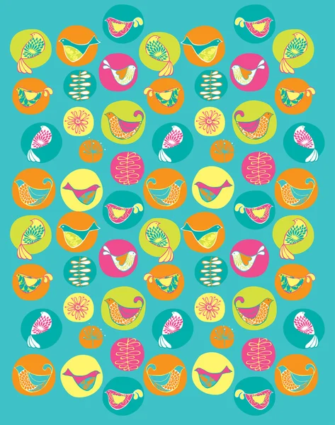 Carte de voeux oiseaux — Image vectorielle