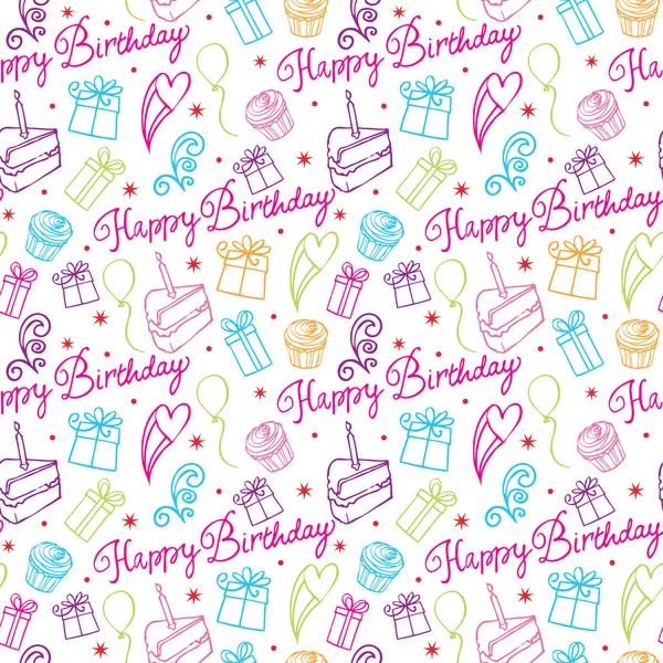 Happy Birthday pattern — Stock Vector