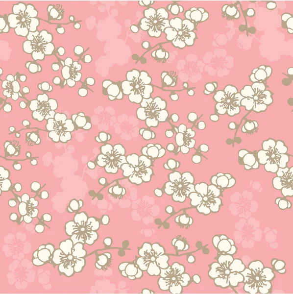 Pattern with blossom flowers — Stock Vector