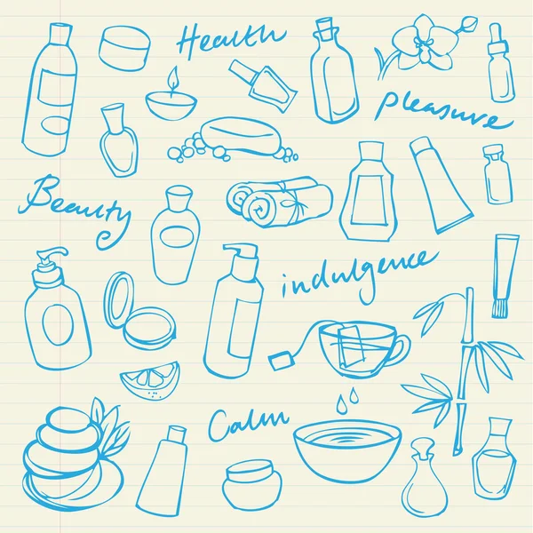 Beauty and wellness icons — Stock Vector