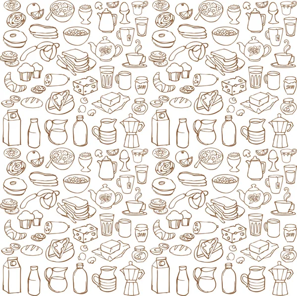 Fondo del desayuno — Vector de stock