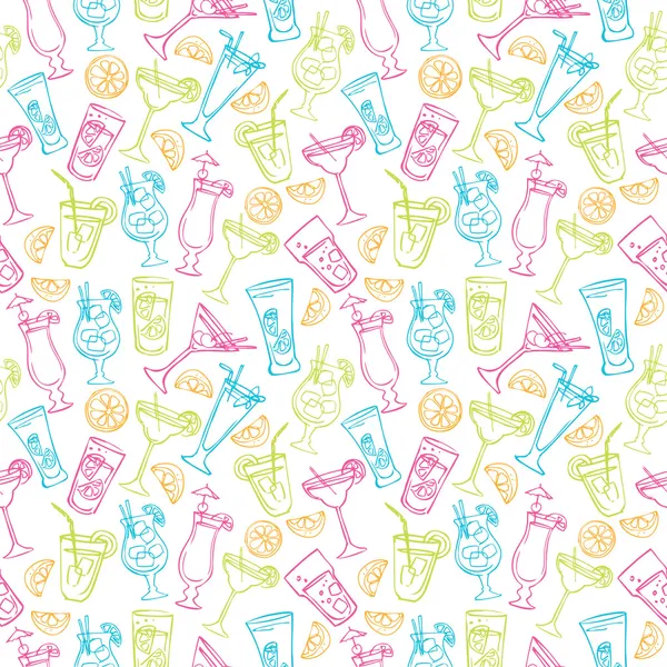 Family with children travel Mother father sister brother Boys and Summer cocktails seamless pattern 113830