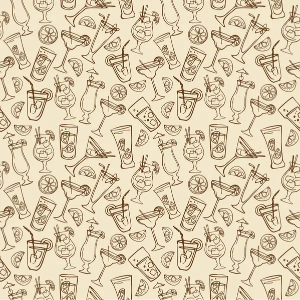 Modèle de boissons cocktail — Image vectorielle