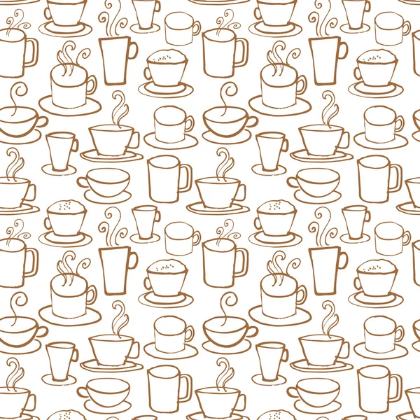 Patrón de café — Vector de stock