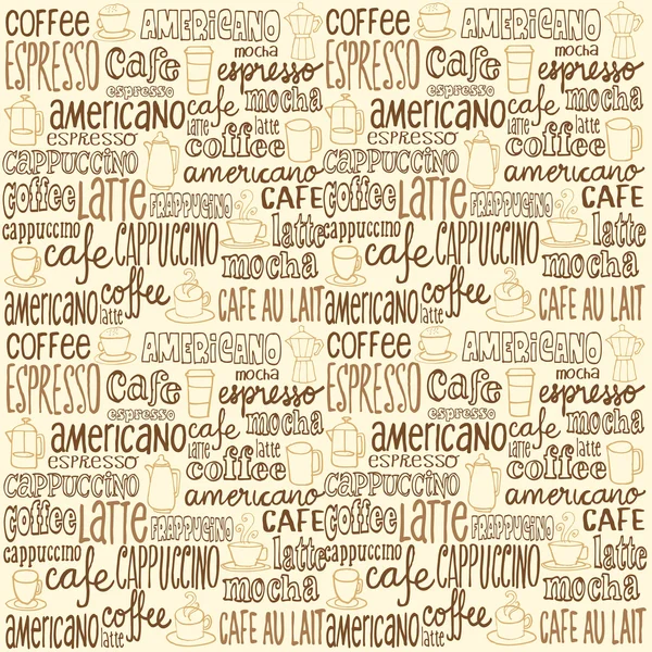 Seamless coffee pattern — Stock Vector