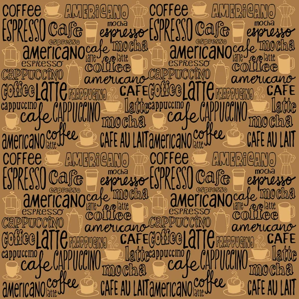 Seamless coffee pattern — Stock Vector