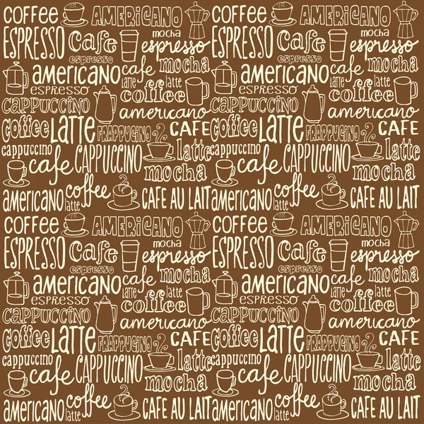 Modèle de café sans couture — Image vectorielle