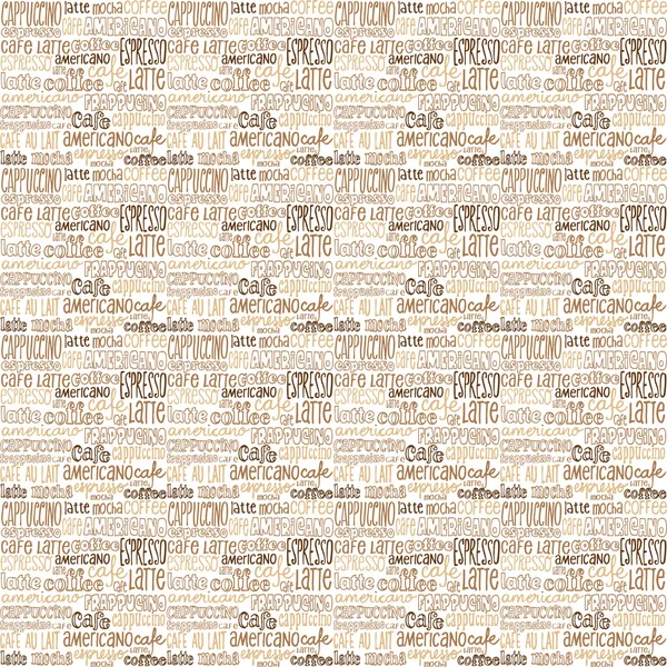 Coffee words background — Stock Vector