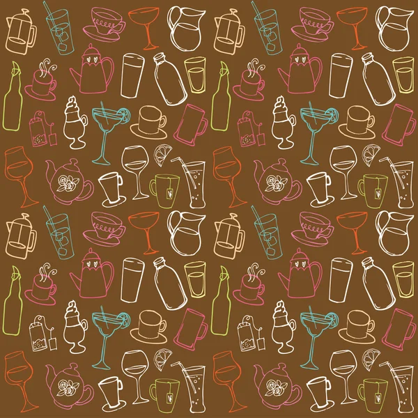 Bebidas frías y calientes — Vector de stock