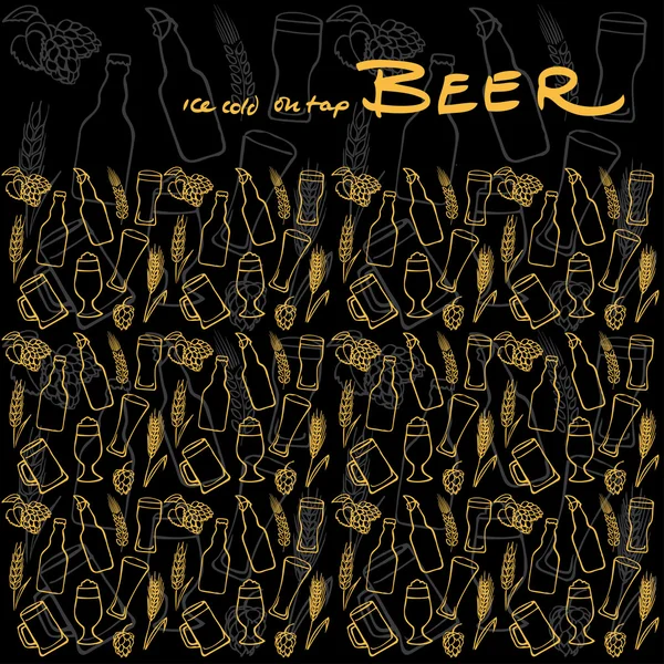 Bier Cocktail und Alkohol Hintergrund lizenzfreie Stockillustrationen