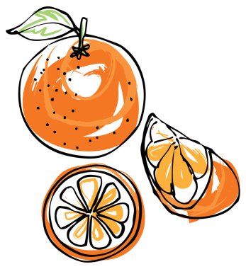 Dilimlenmiş ve segment Orange