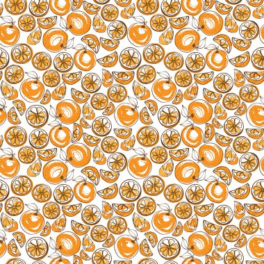 Oranges pattern clipart