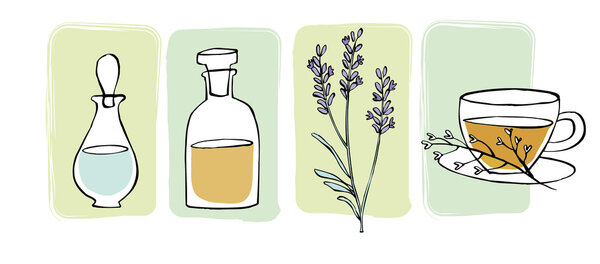 Essential oils and herbal tea