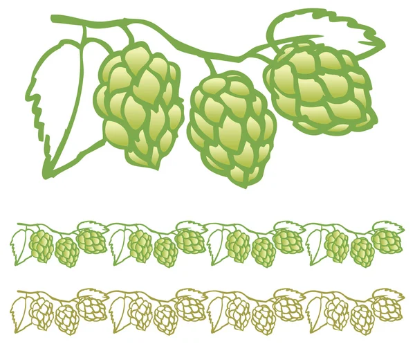 Hops border — Stock Vector