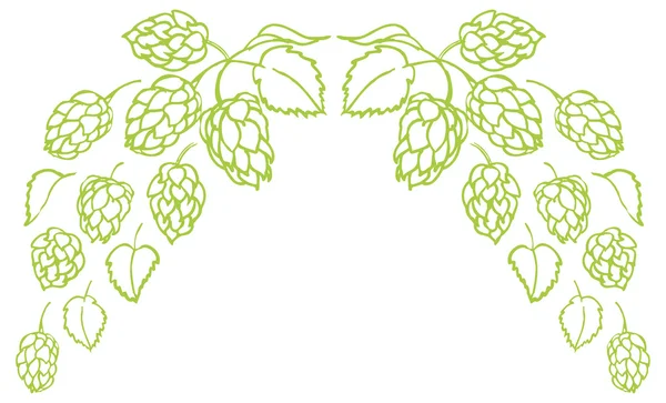 Frontière du houblon — Image vectorielle