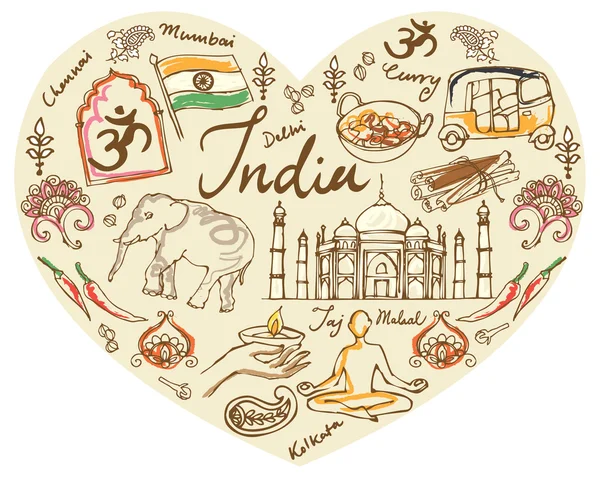 I Love India — Stock Vector