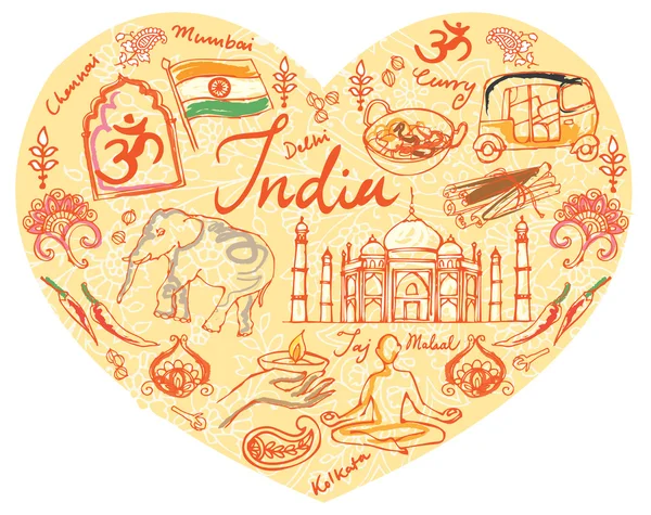 I Love India — Stock Vector