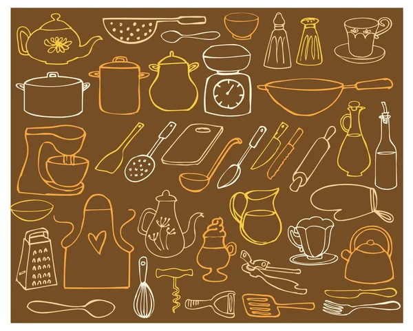 Kitchen elements — Stock Vector