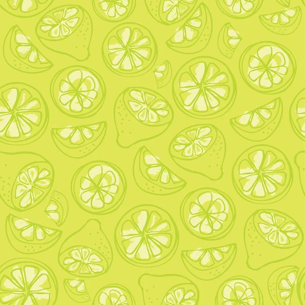 Limones en rodajas — Vector de stock