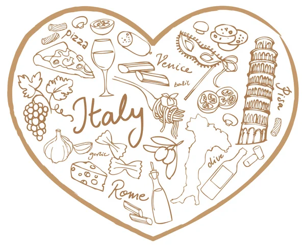 Italy icons — Stock Vector