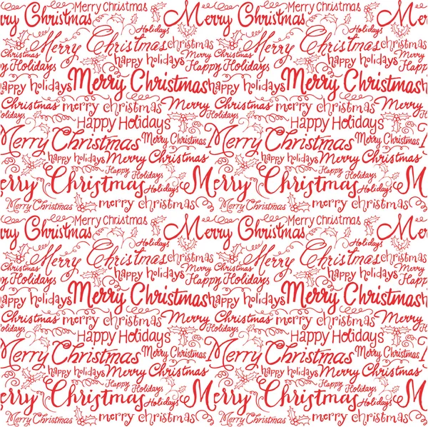 Christmas words and holly — Stock Vector