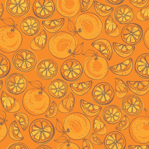 Patrón de naranjas — Vector de stock