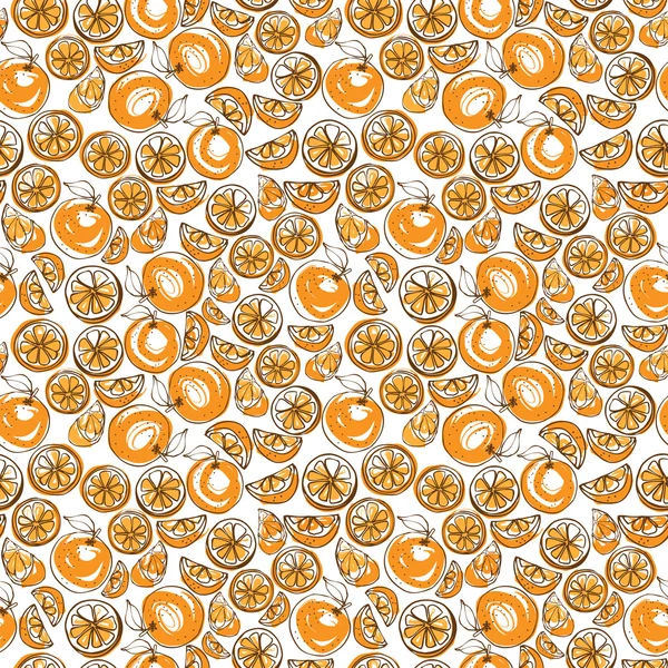 Oranges pattern — Stock Vector