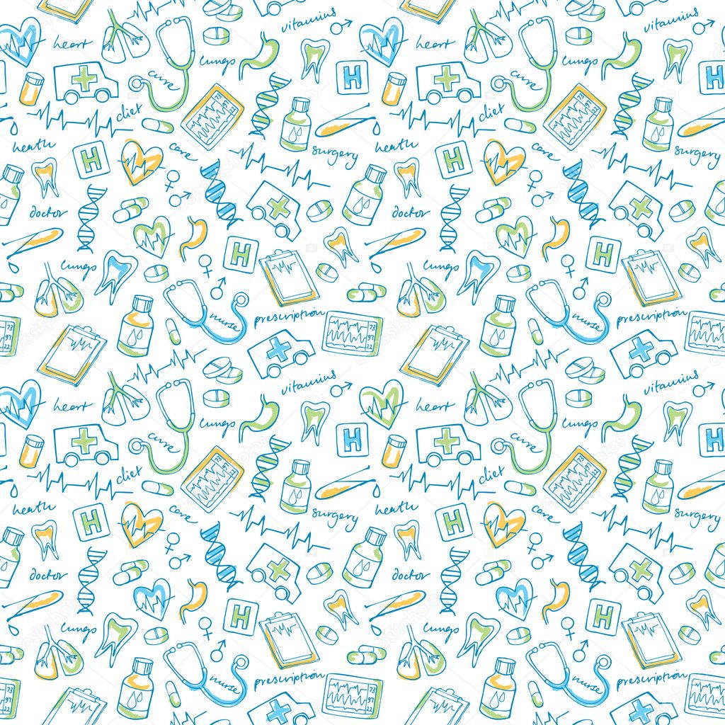 Medical icons pattern