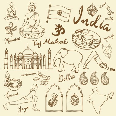 Hindistan simgeler illüstrasyon
