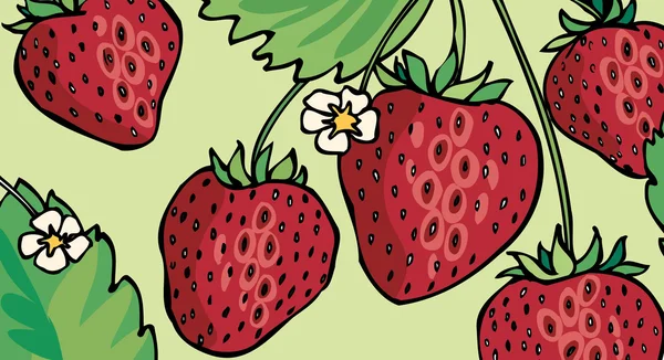 Fresh strawberries — Stock Vector