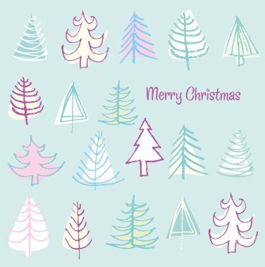 Noel ağaçları arka plan