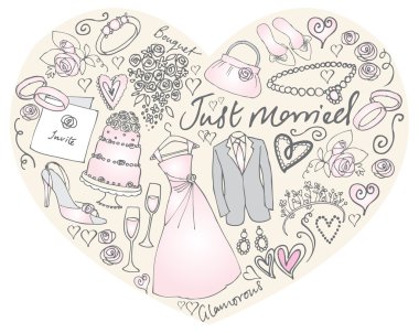 Düğün simgeler n kalp